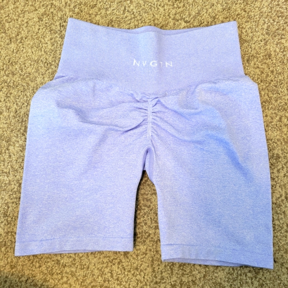 Nvgtn periwinkle scrunch shorts